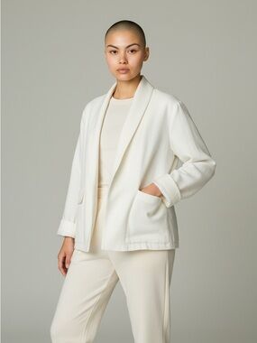 Splendid Cream Open-Front Blazer